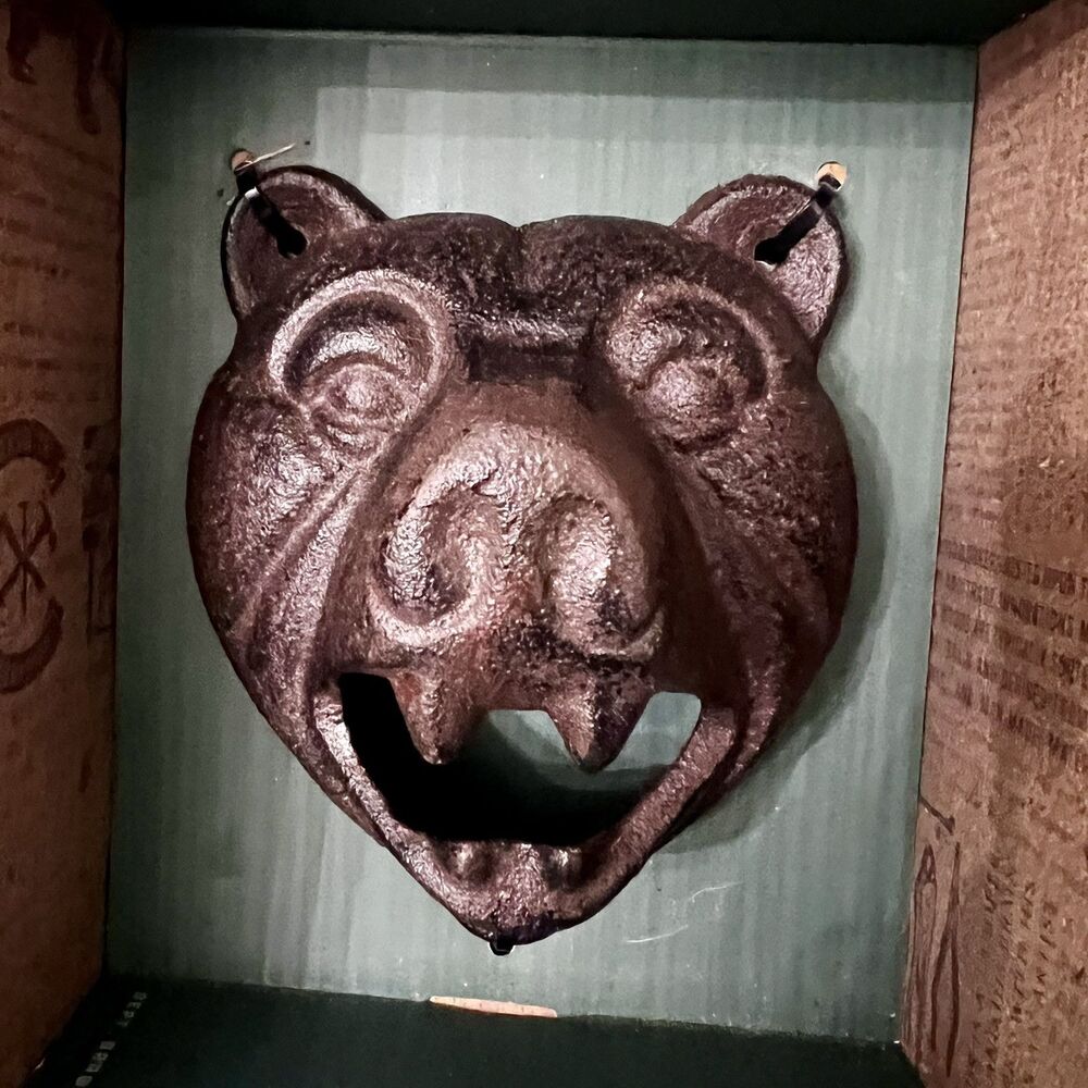 Kraftsman Co. Bottle Opener - 0438 Made in USA - Cast Iron Bear Head New Boxed
